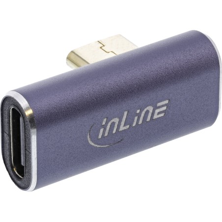 InLine? USB4 Adapter, USB-C Stecker/Buchse vertikal rechts/links gewinkelt