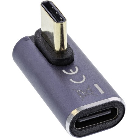 InLine? USB4 Adapter, USB-C Stecker/Buchse vertikal rechts/links gewinkelt