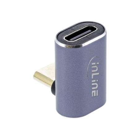 InLine? USB4 Adapter, USB-C Stecker/Buchse oben/unten gewinkelt, Aluminium