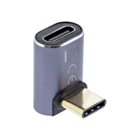 InLine? USB4 Adapter, USB-C Stecker/Buchse oben/unten gewinkelt, Aluminium