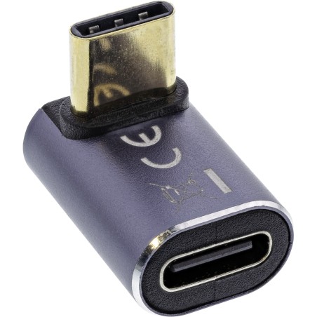 InLine? USB4 Adapter, USB-C Stecker/Buchse oben/unten gewinkelt, Aluminium