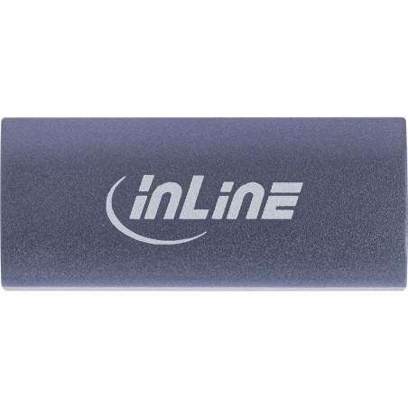 InLine? USB4 Adapter, USB-C Buchse/Buchse, Aluminium, grau