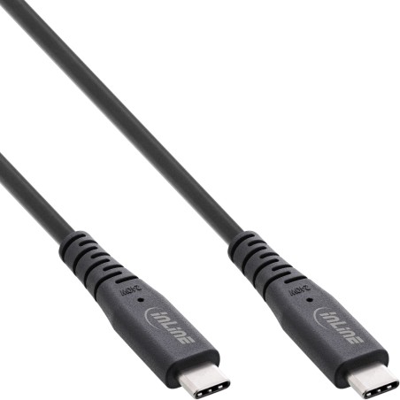 35901I - Câble InLine® USB4, USB-C ST/ST, PD 240W, 8K60Hz, TPE noir, 1m