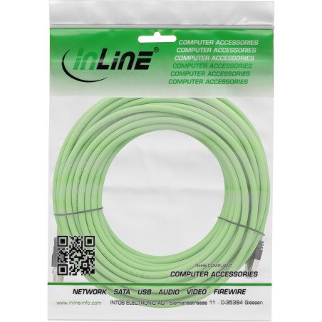 40607 - Câble réseau industriel InLine®, M12 8 broches codé X mâle vers RJ45 mâle Cat.6A 7,5 m