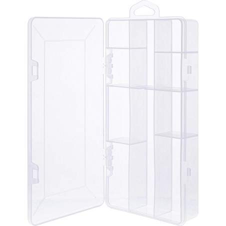 InLine? Kleinteilebox, 10 F?cher, Abmessungen: 206x107x33mm, transparent