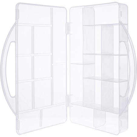 43009N - Boîte pour petites pièces InLine®, 11 compartiments, dimensions : 271x186x40mm, transparente