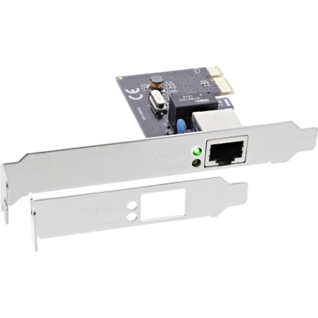 51125L - Carte réseau InLine® Gigabit, PCI Express 1 Gb/s, PCIe x1, avec support de slot LP