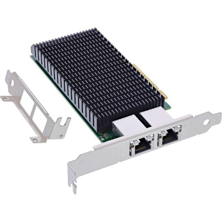 51128A - Carte réseau InLine® Dual 10 Gigabit, 2x RJ45 10 Gb/s, PCIe x8