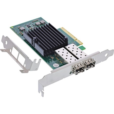 InLine? Dual 10-Gigabit Netzwerkkarte, 2x SFP, PCIe x8, inkl. LP Slotblech