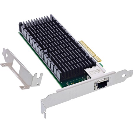 InLine? 10-Gigabit Netzwerkkarte, 1x RJ45 10Gb/s, PCIe x8, inkl. LP Slotblech