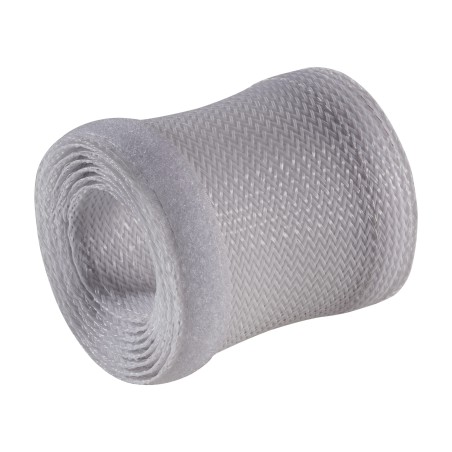 59993B - Tuyau de câble InLine®, tuyau en tissu avec fermeture Velcro, 1 m x 25 mm gris