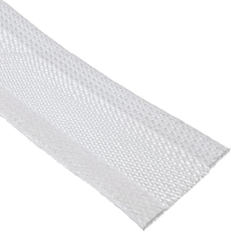 59993C - Tuyau de câble InLine®, tuyau en tissu avec fermeture Velcro, 1 m x 25 mm blanc