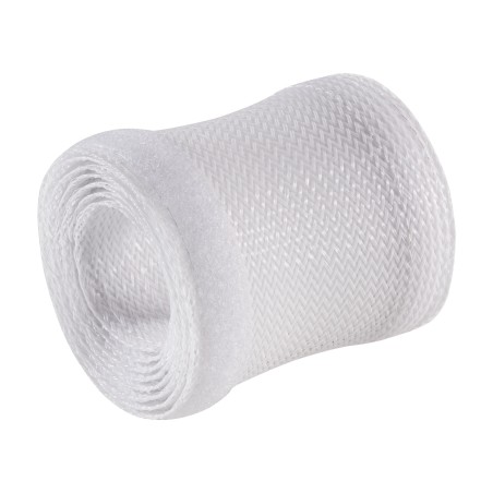 59993C - Tuyau de câble InLine®, tuyau en tissu avec fermeture Velcro, 1 m x 25 mm blanc