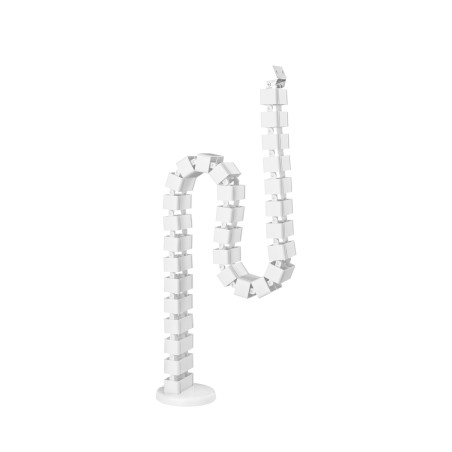 59996C - Goulotte flexible InLine® pour tables réglables en hauteur, 4 compartiments, blanc