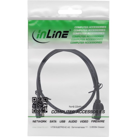 75314S - Câble patch InLine® slim, U/FTP, Cat.8.1, TPE sans halogène, noir, 1,5 m