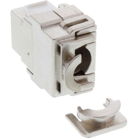 InLine® Cat.6A Anschlussdose, Unterputz, 2x RJ45 Buchse, weiß RAL9010