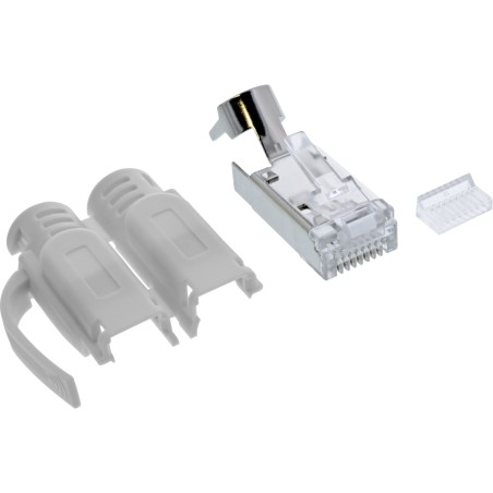 76006A - Connecteur à sertir InLine® Cat.6A RJ45 blindé, en 3 parties gris paquet de 10