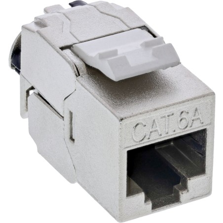 InLine? Keystone RJ45 Buchse Slim, SNAP-In, Cat.6A, integrierter Kabelbinder