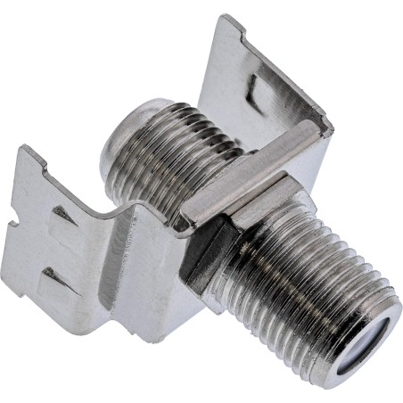 76202S - Adaptateur d'installation InLine® Keystone, couplage de connexion pour câble satellite, 2x prises F