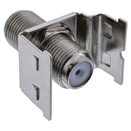 76202S - Adaptateur d'installation InLine® Keystone, couplage de connexion pour câble satellite, 2x prises F