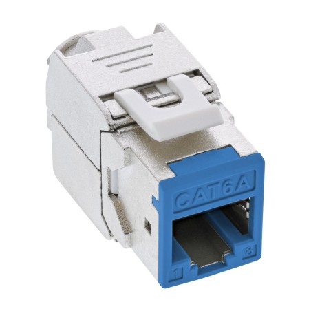 InLine? Keystone RJ45 Buchse, geschirmt, Cat.6A, blau 8er Pack