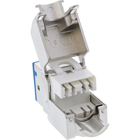 InLine? Keystone RJ45 Buchse, geschirmt, Cat.6A, blau 8er Pack