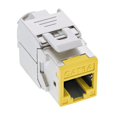 InLine? Keystone RJ45 Buchse, geschirmt, Cat.6A, gelb 8er Pack