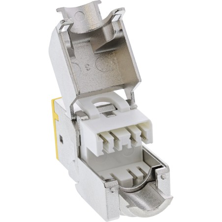 InLine? Keystone RJ45 Buchse, geschirmt, Cat.6A, gelb 8er Pack