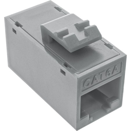 76217 - Prise/prise RJ45 InLine® Keystone, non blindée, Cat.6A, lot de 8, gris