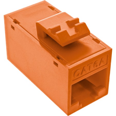 76217O - InLine® Keystone Prise/prise RJ45, non blindée, Cat.6A, lot de 8, orange