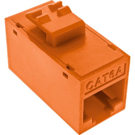 76217O - InLine® Keystone Prise/prise RJ45, non blindée, Cat.6A, lot de 8, orange