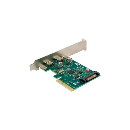 76661K - Carte d'interface InLine®, PCIe x4, USB 3.2 Gen.2, 2x USB-C