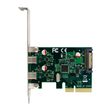 76661K - Carte d'interface InLine®, PCIe x4, USB 3.2 Gen.2, 2x USB-C