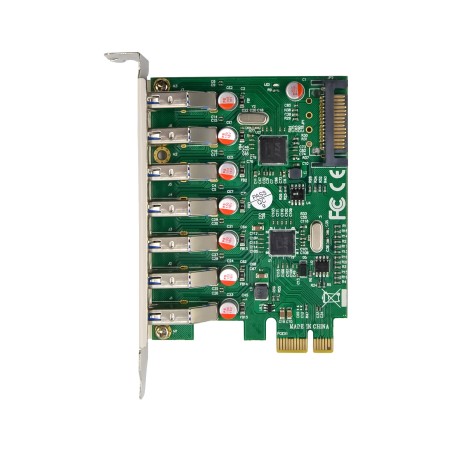 76661L - Carte d'interface InLine®, 7x USB-A 3.2 Gen.1, PCIe, avec connexion d'alimentation SATA