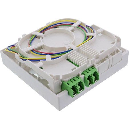 InLine? FTTH Anschlussbox vorkonfektioniert  4x LC/APC 9/125?m 10m