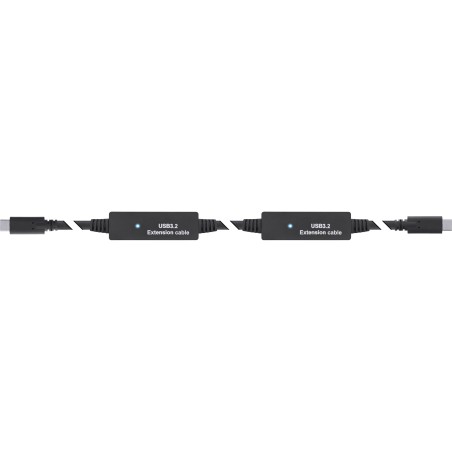 35672C - Câble actif InLine® USB 3.2 Gen.1, USB-C mâle vers USB-C mâle, noir, 15 m