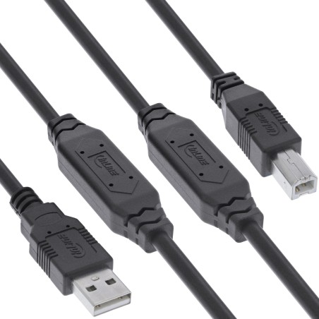 InLine? USB 2.0 Aktiv-Kabel, USB-A Stecker zu USB-B Stecker, 25m