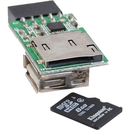 InLine® Card Reader, USB 2.0, intern, für MicroSD Karten