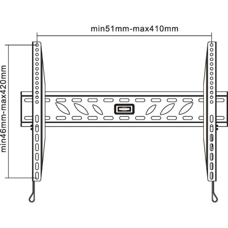 InLine® Wandhalterung, für LCD/LED/Plasma 81-140cm (32-55"), max. 50kg, ca. 26mm Wandabstand