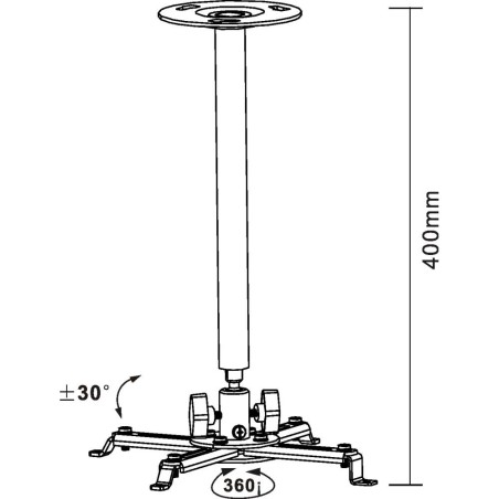 InLine® Deckenhalterung für Beamer, max. 10kg