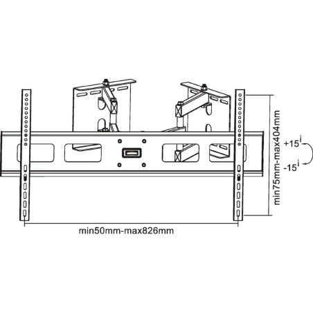 InLine® Eck-Wandhalterung, für LED/LCD/Plasma, 94-160cm (37-63"), bis 60kg