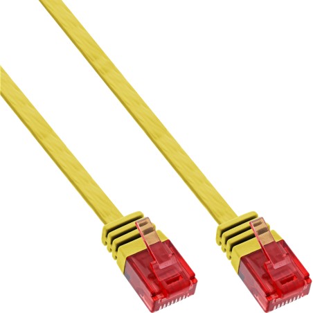 71603Y - Câble patch InLine® plat, U/UTP, Cat.6, jaune, 3m