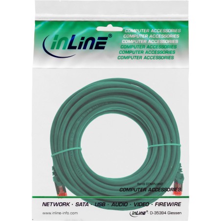 InLine? Patchkabel, S/FTP (PiMf), Cat.6, 250MHz, PVC, CCA, gr?n, 7,5m