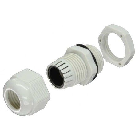 InLine® Kabeldurchführung PG 7 Nylon IP68 3,5-6mm, grau, 10 Stück