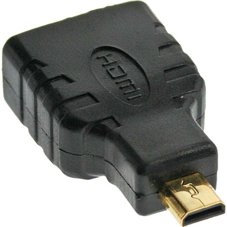 InLine® HDMI Adapter, HDMI A Buchse auf Micro HDMI D Stecker, 4K2K kompatibel, vergoldete Kontakte