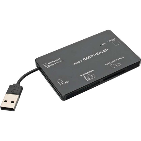 InLine® Card Reader, USB 2.0, all in 1, Pocketversion, schwarz