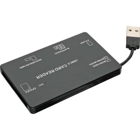 InLine® Card Reader, USB 2.0, all in 1, Pocketversion, schwarz