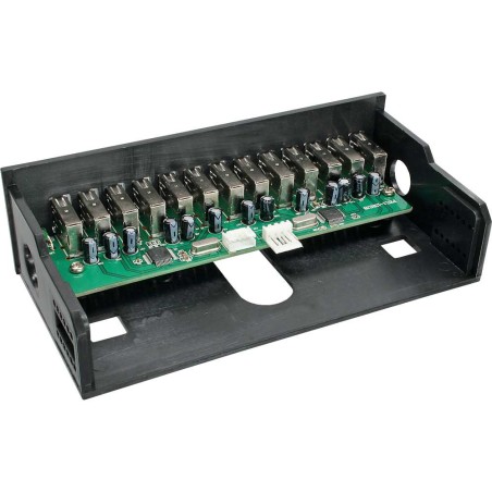 InLine® Frontpanel für den DVD-Schacht, 13-fach USB 2.0 Hub, schwarz