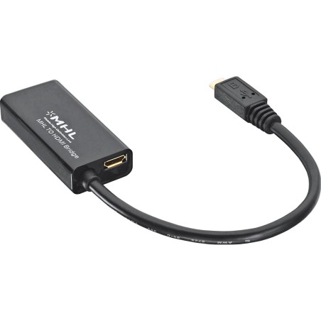 InLine® MHL Micro-USB zu HDMI Adapterkabel, für Smartphones mit MHL, 0,1m