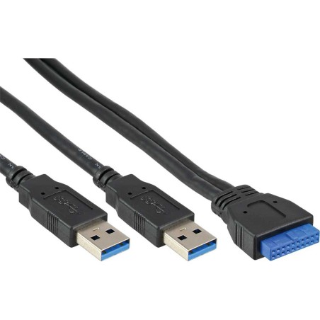 InLine® Frontpanel für den Floppy Schacht, 4x USB 3.0, schwarz